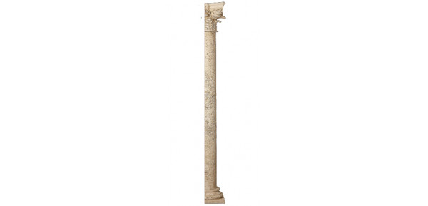 10" Coral Half Shaft W/Corinthian Cap & Hightop Base 118"H