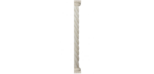 12" Twist Half Shaft W/ Basic Cap & Base 102"H
