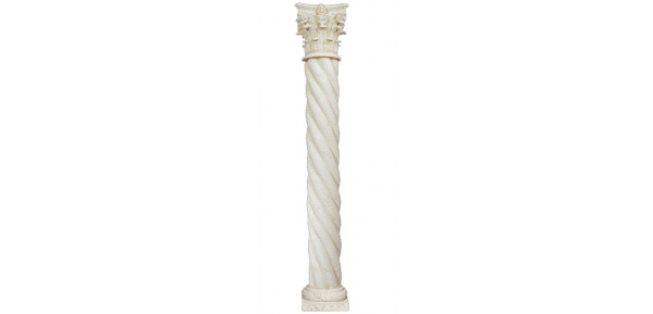12" Twist Full Shaft W/Corinthian Cap & Basic Base 102"H