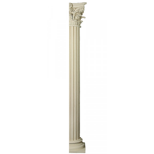 12" Flute Half Shaft W/Corinthian Cap & H...