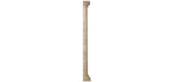 12" Coral Half Shaft W/Hightop Cap & Base 114"H