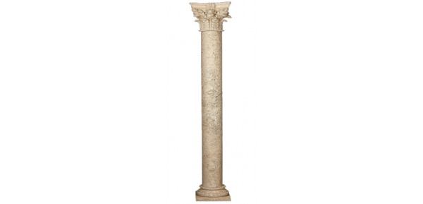 8" Coral Full Shaft W/Corinthian Cap & Hightop Base 114"H