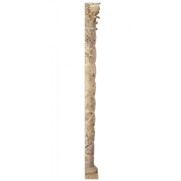 12" Bold Twist Half Shaft W/Corinthian Cap &a...