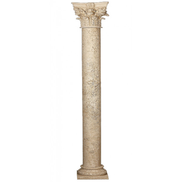 6" Coral Full Shaft W/ Corinthian Cap & H...