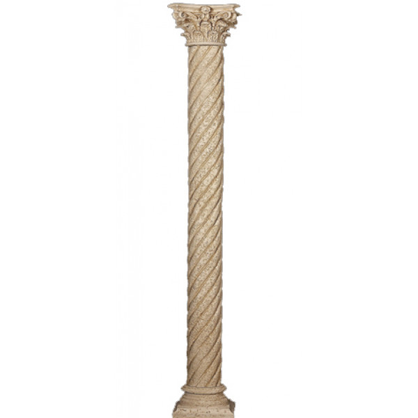6" Twist Full Shaft W/Corinthian Cap & Hi...