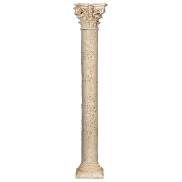 6" Coral Full Shaft W/Corinthian Cap & Ba...