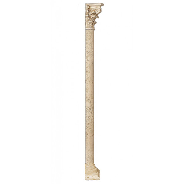 6" Coral Half Shaft W/Corinthian Cap & Ba...