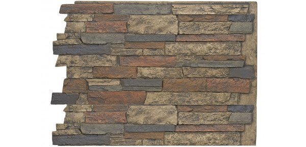 141-36-BRIGHTON Faux Wide Stacked Stone Wall Panels - 36"H