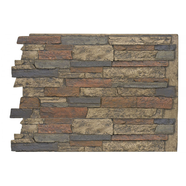 141-36-BRIGHTON Faux Wide Stacked Stone Wall Panel...