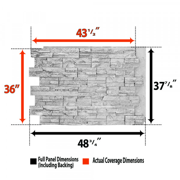 135-36 DURANGO Faux Stone Veneer Wall Panels - 36"H